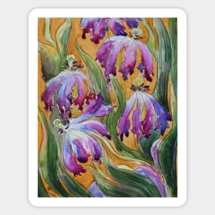 Tulips Watercolor Painting Sticker